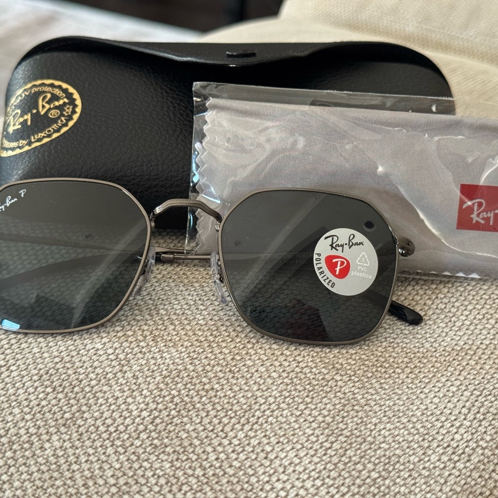 Ray-Ban Hexagonal Sunglasses with Black Lenses